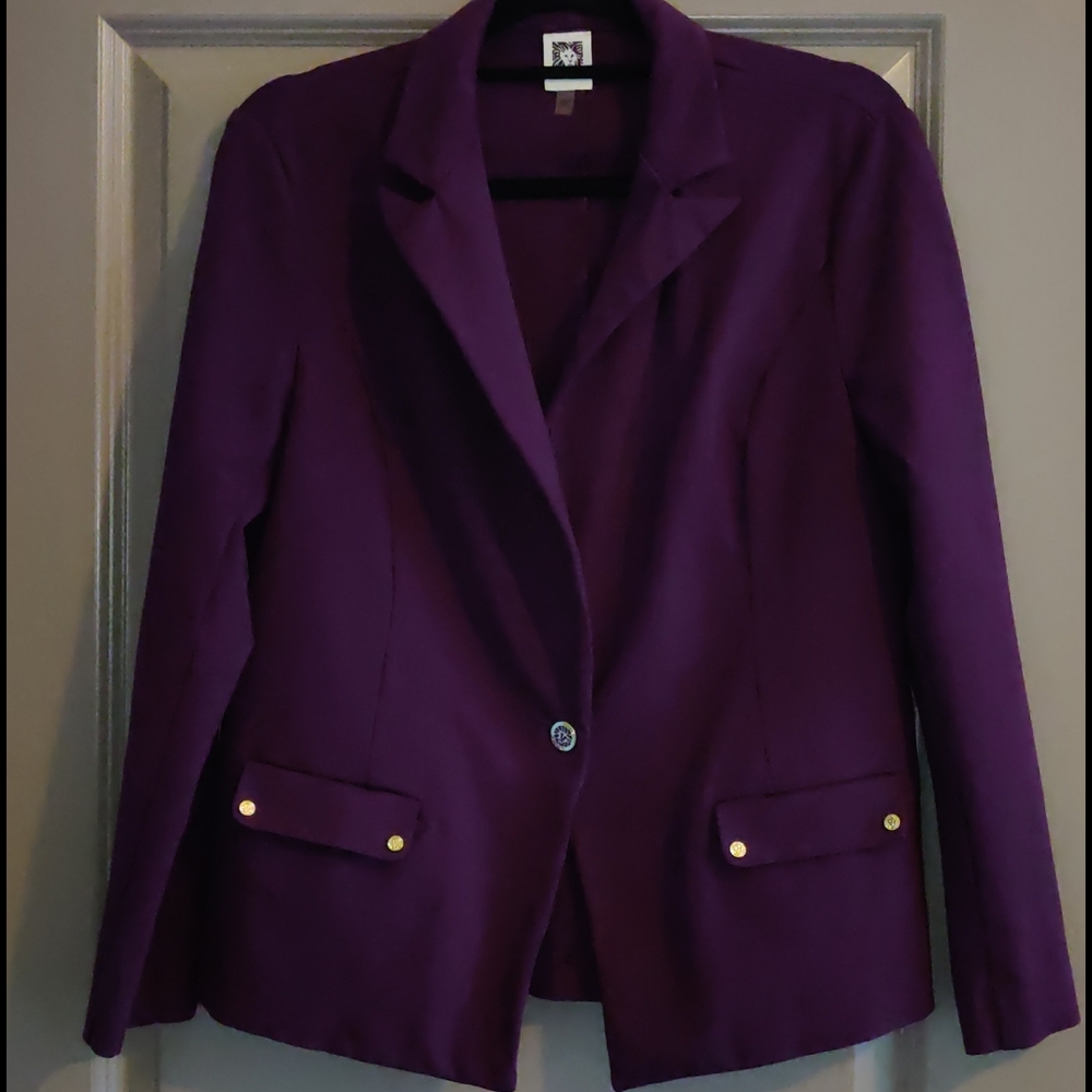 Anne Klein single button Blazer